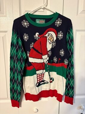 Ugly Christmas Sweater Men's Crewneck - Red, Green, Navy, White